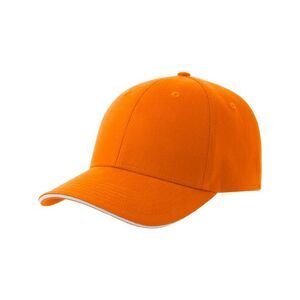 Atlantis Unisex Adult Liberty Sandwich 6 Panel Sustainable Cap / Orange/White